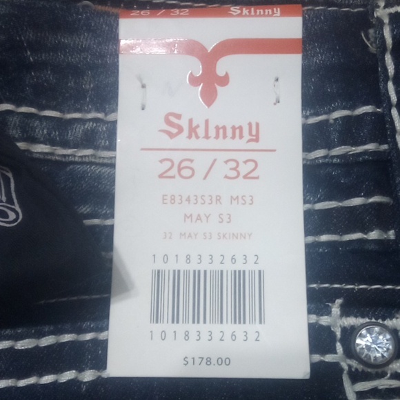 Rock Revival Women's 26 Skinny May    Embellished Bejeweled Distressed NWT - Picture 6 of 15